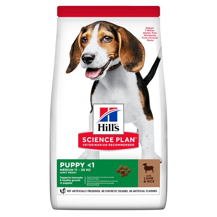 Puppy Medium lam og ris 14 kg