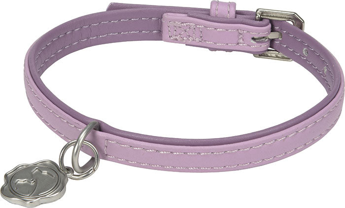 Kunstlæderhalsbånd Deluxe M rosa