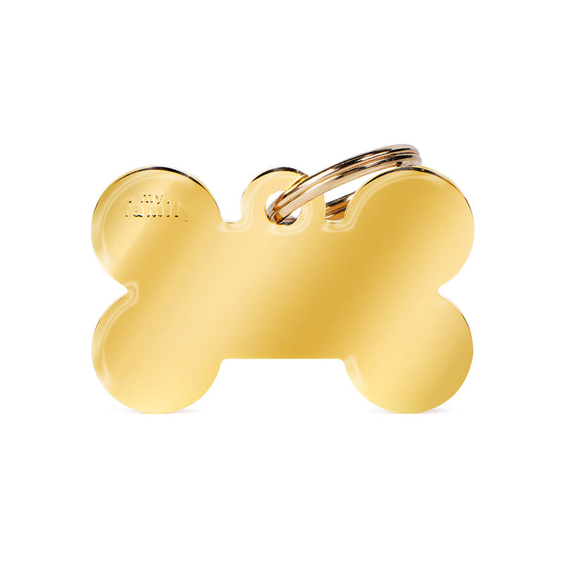 Navnetegn ben big 2,5x3,8 cm guld