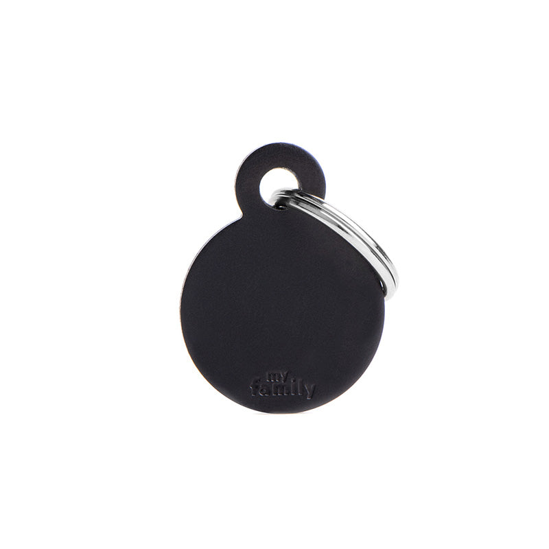 Navnetegn cirkel small 2,85x2,15 cm sort