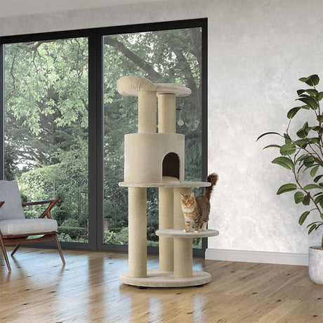 Kradsetræ Rune75x75x166 cm beige - Maxi Zoo Danmark