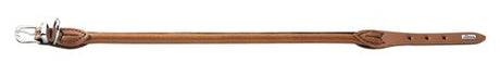 Læder rund halsbånd Petit Elg 24-27cm, 6mm bred Cognac