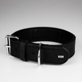 Læderhalsbånd Okse L-XL 70 cm sort