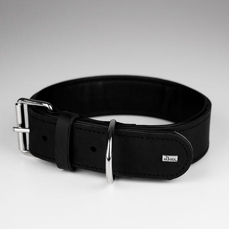 Læderhalsbånd Okse L-XL 70 cm sort
