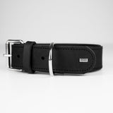 Læderhalsbånd Okse XL 80 cm sort