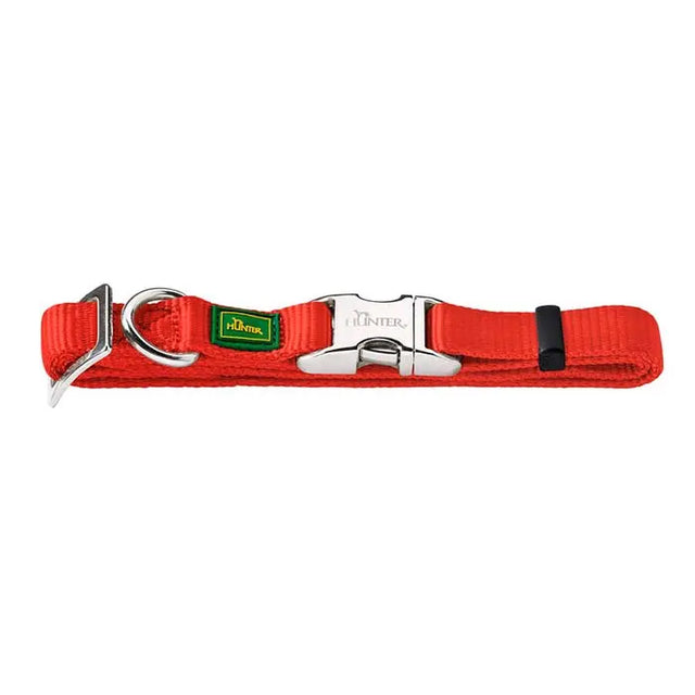 Nylonhalsbånd Alu-Strong Basic M 30-45 cm rød HUNTER
