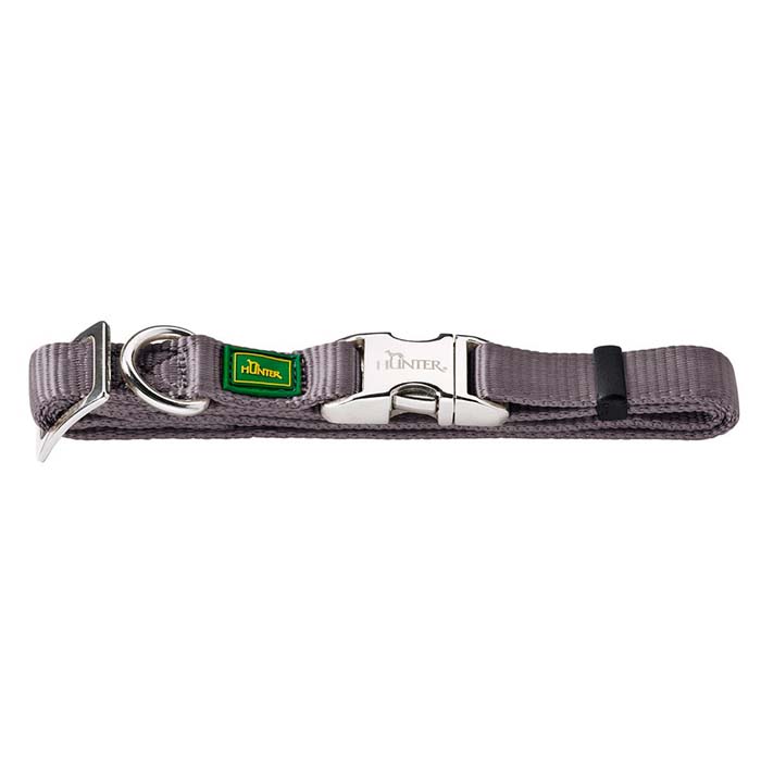 Nylonhalsbånd Alu-Strong Basic XL 46-65 cm grå