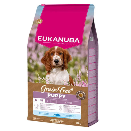 Puppy & Junior Small/Medium Kornfri Fisk 3 kg - Maxi Zoo Danmark