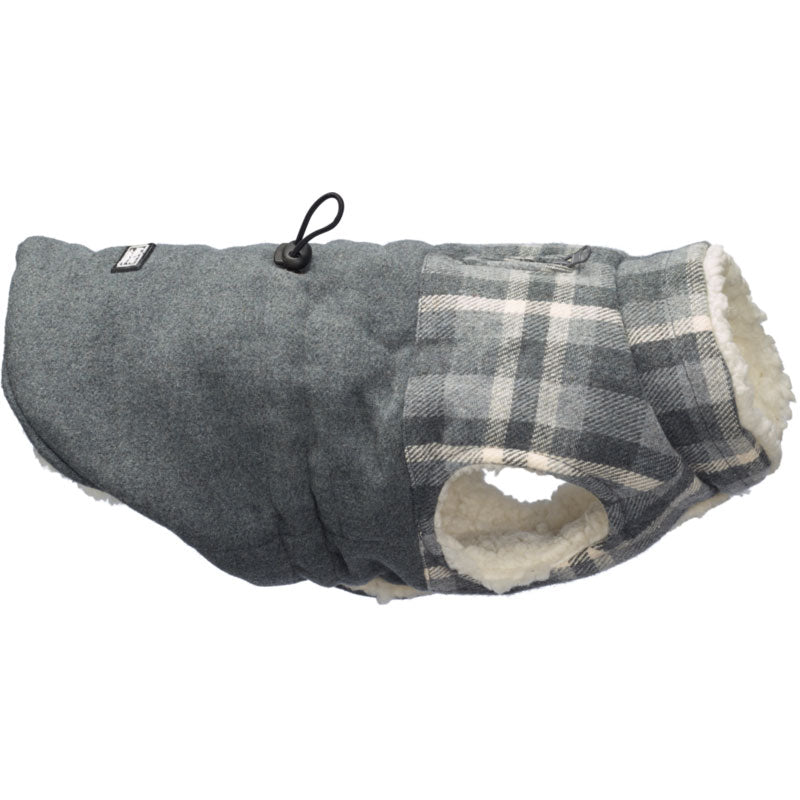 Vinterjakke M 40 cm gråternet