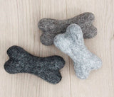 Hundelegetøj Bones 22x7x5 cm uld stålgrå