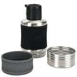 Drikkeflaske rustfristål800+200 ml grå