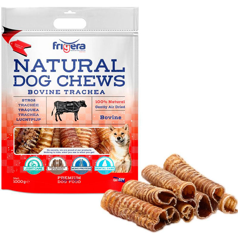 Natural Dog Chews Okseluftrør 1 kg/26-28 stk