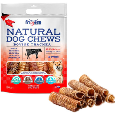 Natural Dog Chews Okseluftrør 1 kg/26-28 stk
