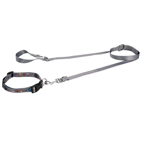 Halsbånd og line sæt mørkegrå