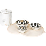 Rustfri skål marmor - Maxi Zoo Danmark