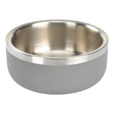 Rustfri skål Grå - Maxi Zoo Danmark