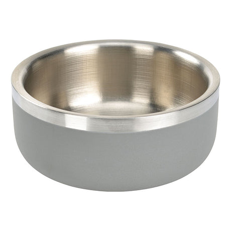Rustfri skål Grå - Maxi Zoo Danmark