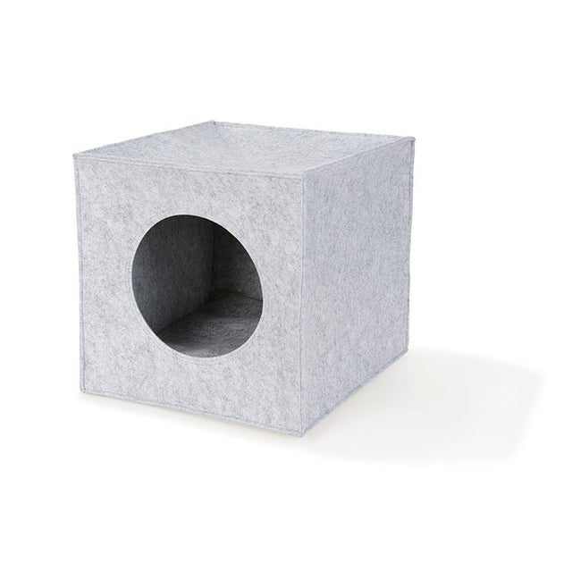 Kattehule grå filt 30x30 cm - Maxi Zoo Danmark