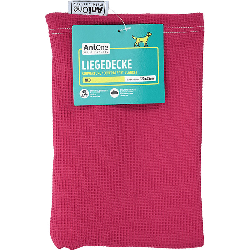 Hundetæppe120x75 cm berry