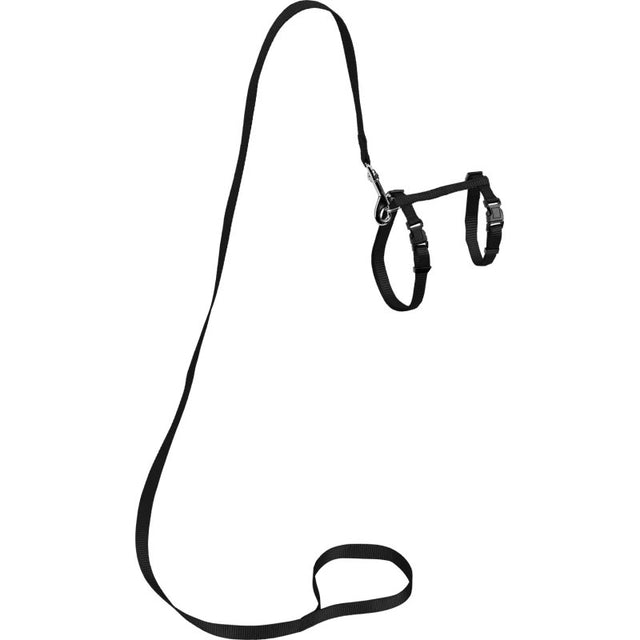 Nylonsele + lineS/L 29-50 cm sort - Maxi Zoo Danmark