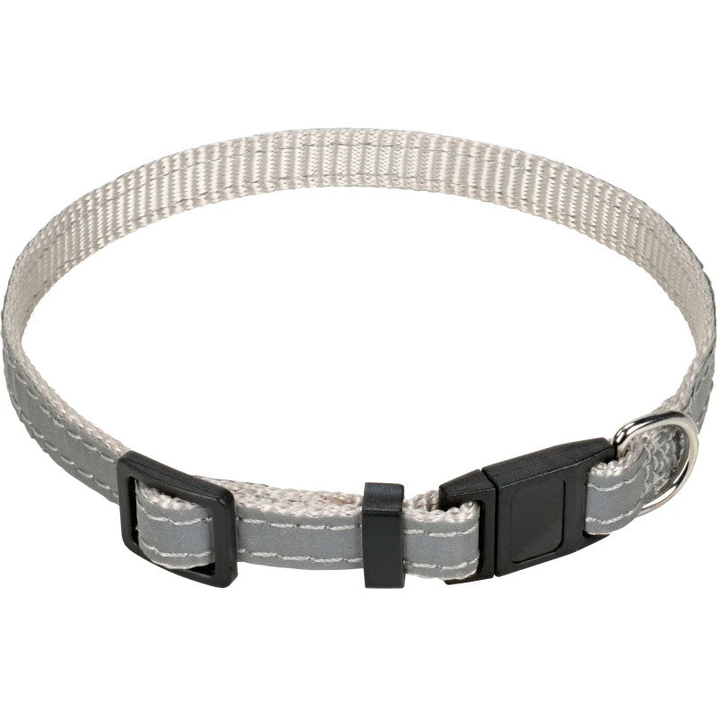 Kattehalsbånd m/refleks19-30 cm grå