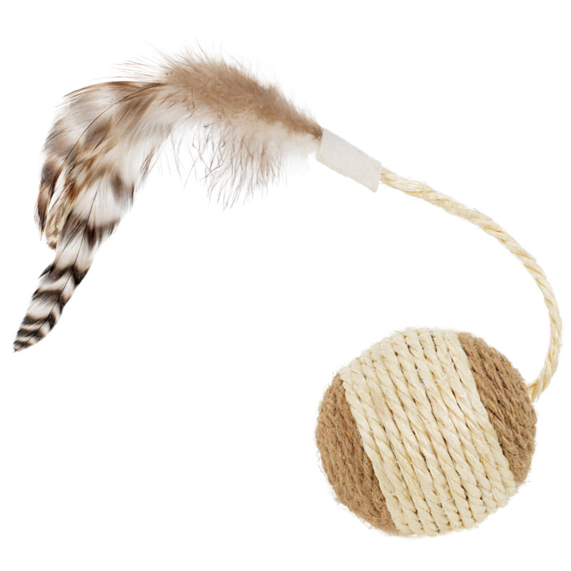 Sisal boldm/fjer 26x6 cm - Maxi Zoo Danmark