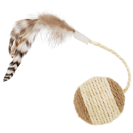 Sisal boldm/fjer 26x6 cm - Maxi Zoo Danmark