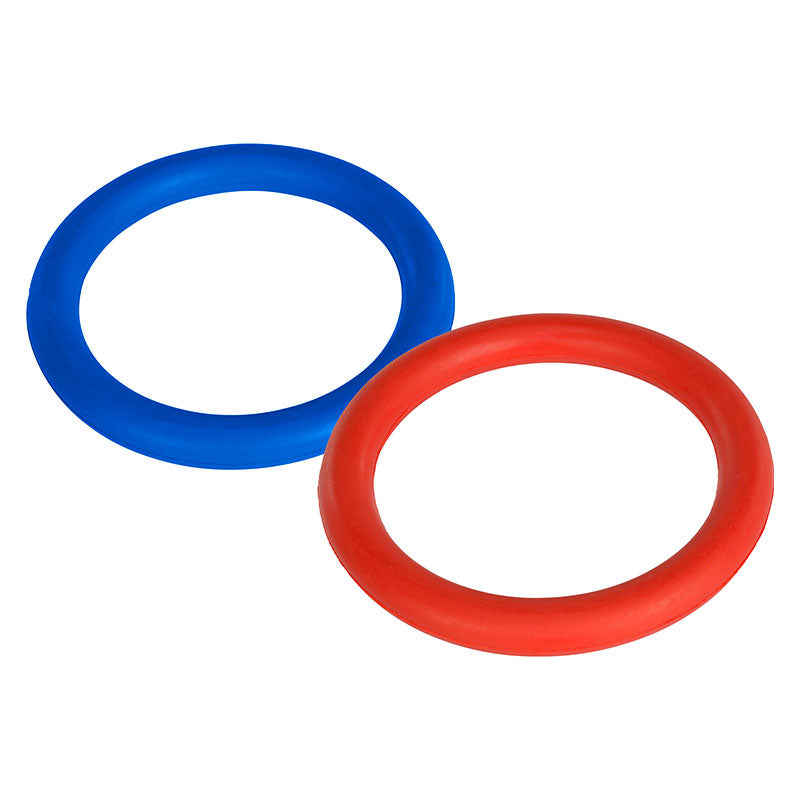 Ring naturgummi15 cm rød/gul