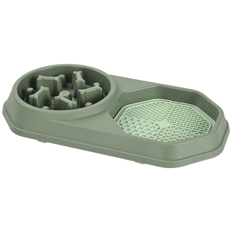 Slow feeder skål grøn