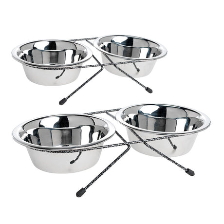 Foderstativ m/skåle - Maxi Zoo Danmark