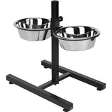 Foderstativ m/skåle rustfri stål - Maxi Zoo Danmark