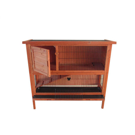 Kaninbur udendørs 124x50x113 cm