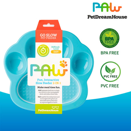 Slow Feeder Lick Pad Mini 20x18x3,2 cm blå - Maxi Zoo Danmark