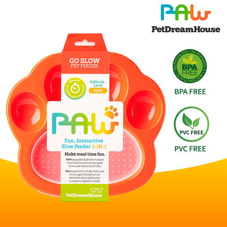 Slow Feeder Lick Pad Mini 20x18x3,2 cm orange - Maxi Zoo Danmark