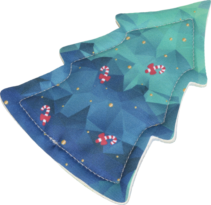 XMAS hyggepude juletræ m/catnip 13,5x9,5 cm