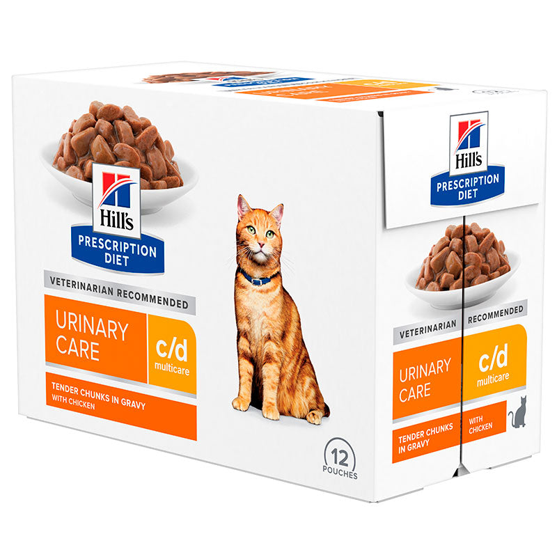 Diætetisk Feline c/d Multicare kylling 12x85 g