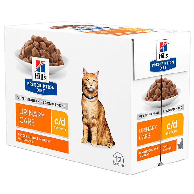 Diætetisk Feline c/d Multicare kylling 12x85 g