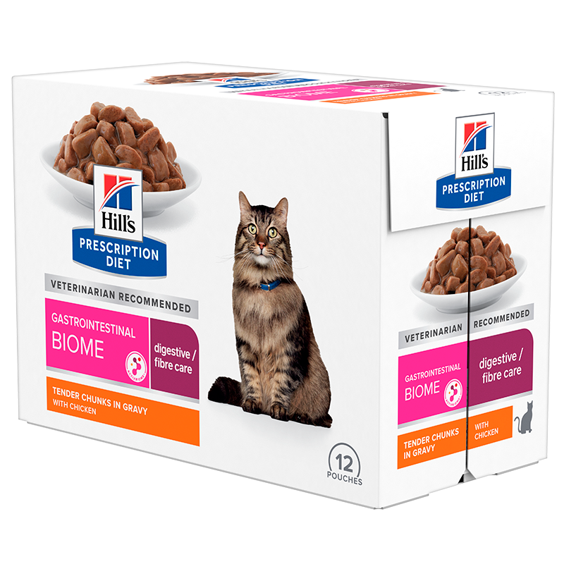 Diætetisk Feline GI Biome kylling 12x85 g