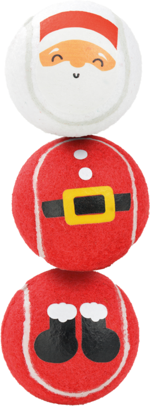 XMAS tennisbolde julemand 3-pak