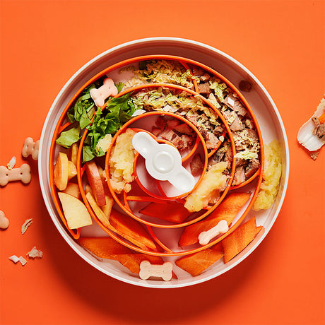 Interactive Feeder SpiralTricky 11x25x30 cm Orange - Maxi Zoo Danmark