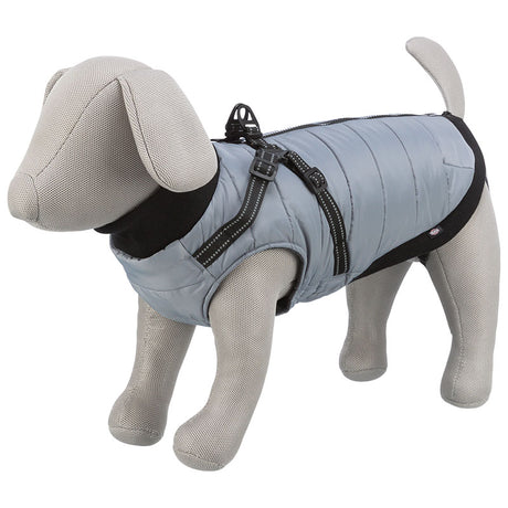 Pontis hundefrakke m/ indbygget sele XS/30 cm, Blågrå