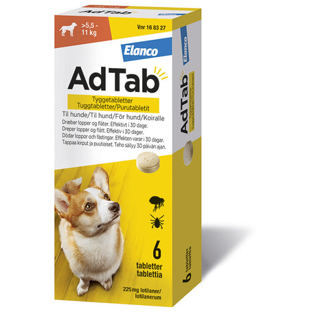 Flåt- & loppemiddel tabletter hund 5,5-11 kg - 6 tabletter - Maxi Zoo Danmark