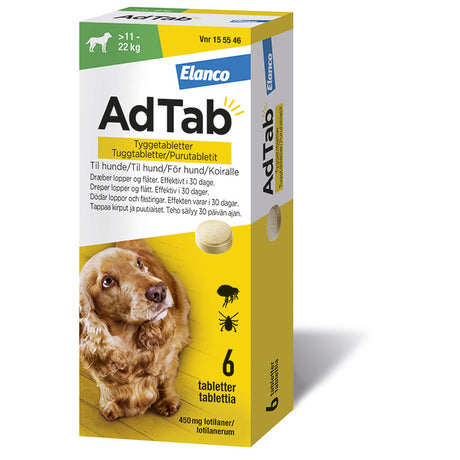 Flåt- & loppemiddel tabletter hund 11-22 kg - 6 tabletter - Maxi Zoo Danmark