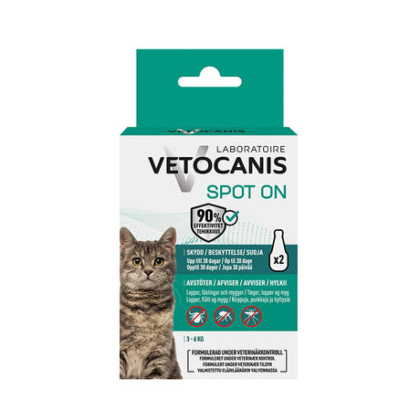 Anti-parasitmiddel Spot-on kat 3-6 kg - 2x1,2 ml - Maxi Zoo Danmark