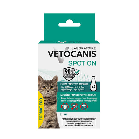Anti-parasitmiddel Spot-on kat 3-6 kg - 4x1,2 ml - Maxi Zoo Danmark