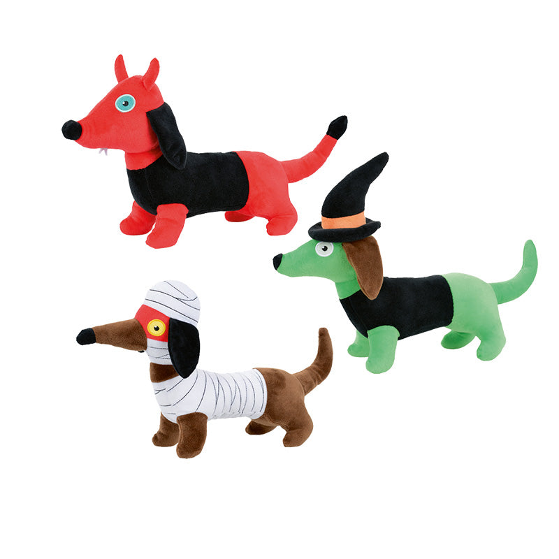 Plyslegetøj Halloween Zombiehund 35 cm, ass. Designs