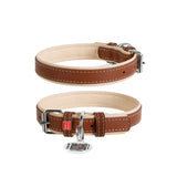 Læderhalsbånd Soft Brun 25 mm - 38-49 cm