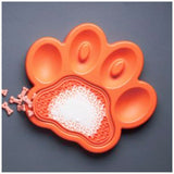 2-in-1 slow feeder & slikkemåtte easy orange