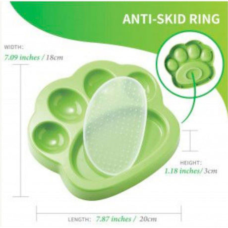 2-IN-1 mini slow feeder & slikkemåtte easy grøn