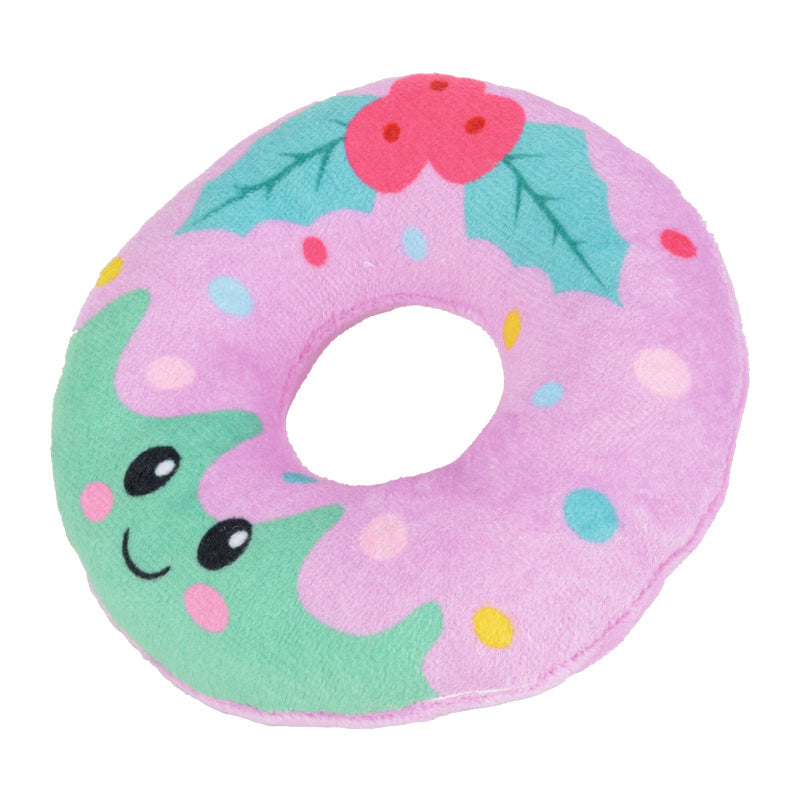 Plyslegetøj donuts XMAS 1 stk - Ass. Varianter